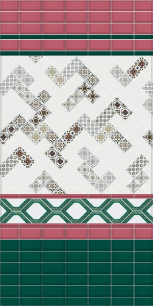 Плитка настенная Kerama Marazzi Клемансо 7,4х15 розовый грань 16056