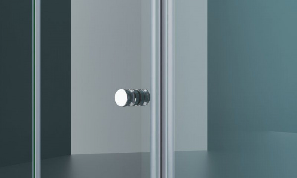 Душевая дверь BelBagno 1400x1950, прозрачное стекло, хромированный профиль, ALBANO-BS-13-40+100-C-Cr