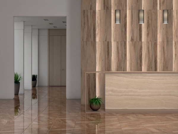 Керамогранит Kerama Marazzi Риальто 60х119,5 коричневый светлый SG560502R