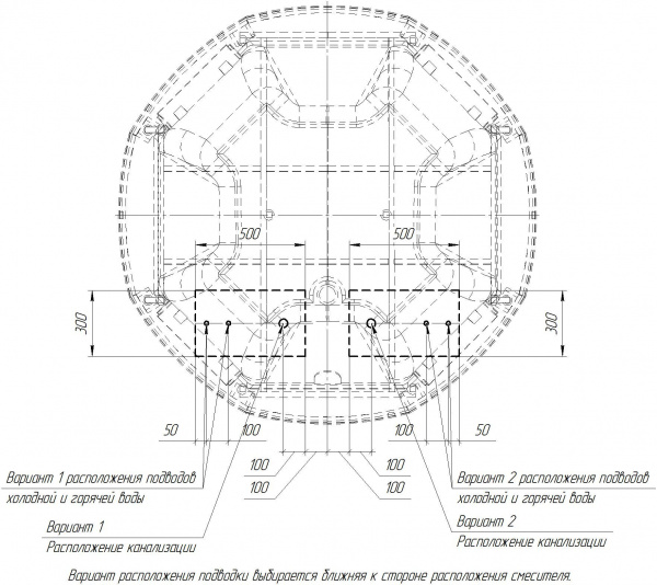 Ванна Fra Grande "ФАРНЕЗЕ-CHROME", 4-01-2-0-6-425