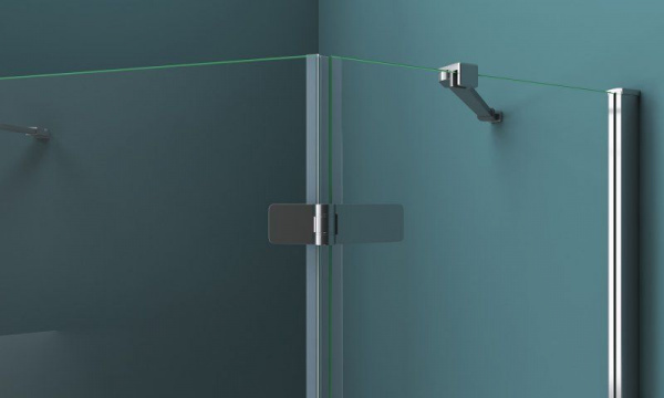 Душевая кабина BelBagno Kraft 900x900x1950, прозрачное стекло, хромированный профиль, левый, KRAFT-P
