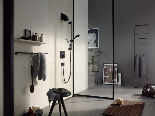 Душевой гарнитур Hansgrohe Pulsify Select  105 3jet Relaxation  65 см, черный матовый, 24160670
