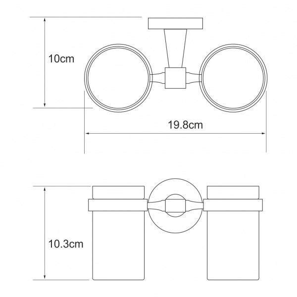 Стакан WasserKRAFT Isen K-4000, K-4028D