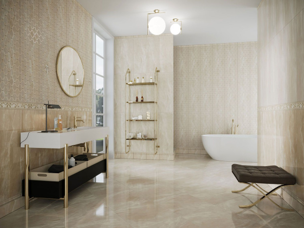 Керамическая плитка настенная Eurotile Ceramica DIANA рельеф 29,5х89,5, 763 DIS1BG