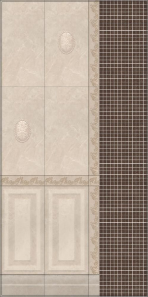 Декор Kerama Marazzi 12х16 Версаль беж OBA009
