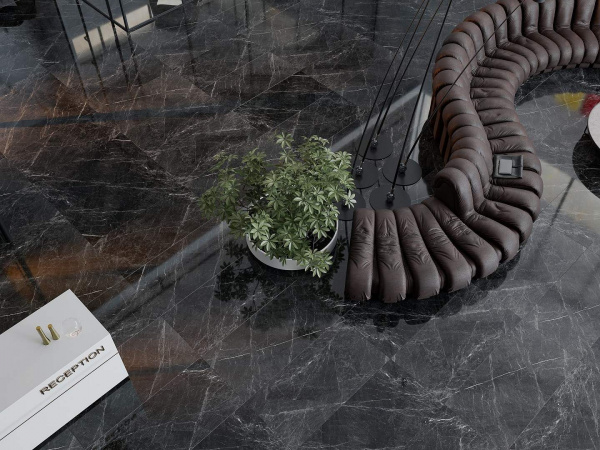 Керамогранит Dogma Project Antibacterial Marquina Dark Levigato Rettificato 600x1200, DPA601207