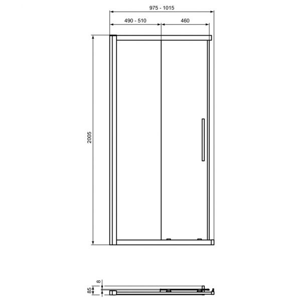 Душевые двери Ideal Standard I.Life Square/Rectangular 100 см, T4857EO