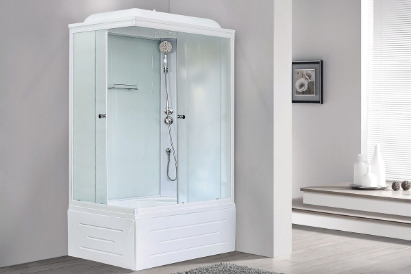 Гидромассажный бокс Royal Bath 100х80х217, белое/матовое стекло, белый профиль, правая, RB 8100BP5-W