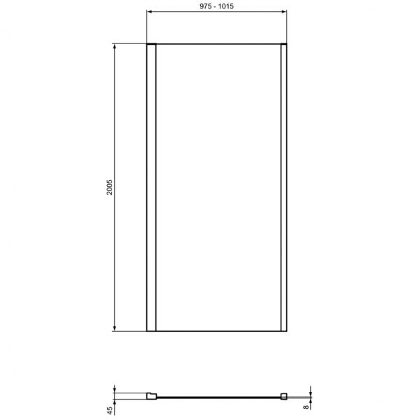 Душевая стенка Ideal Standard I.Life L 100 см, T4866EO