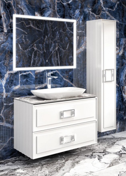 Тумба подвесная Avanti Eleganta Double Bianco 100 под столешницу два ящика