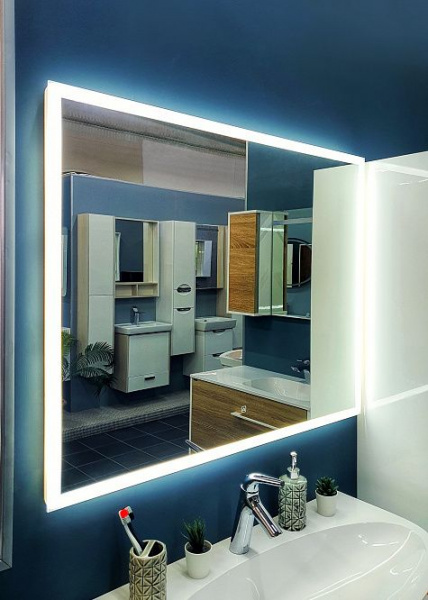 Зеркало Aqua de Marco Сиена 100*80 см, с LED-подсветкой, сенсорный выключатель, Sien100/80