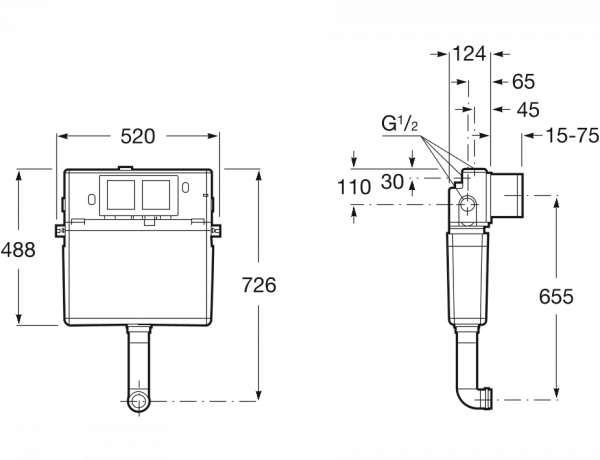 Бачок Roca BASIC WC скрытого монтажа (d110 и d90), 7.8900.9.012.0