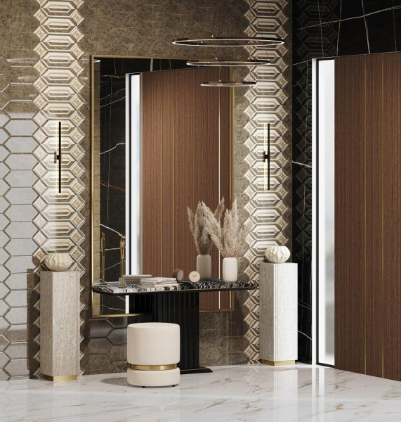 Декор Kerama Marazzi Бикуш грань глянц 9,8х9,8, TOC003