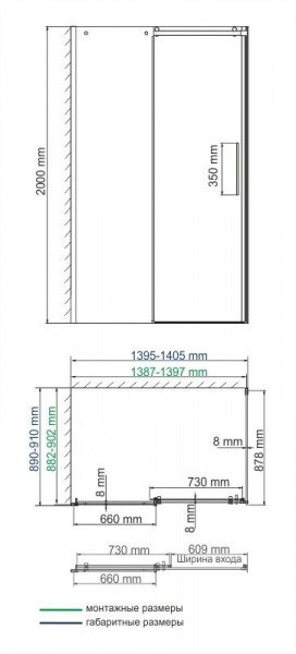 Душевая кабина WasserKRAFT Dinkel, 58R36
