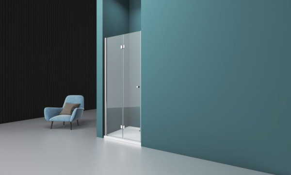 Душевая дверь BelBagno 800x1950, прозрачное стекло, хромированный профиль, ALBANO-BS-12-80-C-Cr