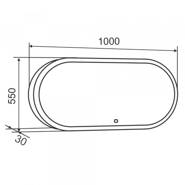 Зеркало Aqua de Marco Флай 100*55 см, с LED-подсветкой, сенсорный выключатель, Fly100/55