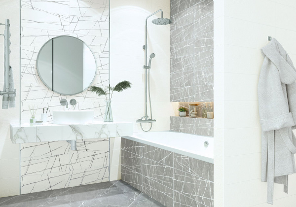 Керамическая плитка настенная New Trend Чикаго Стоун серый / Chicago Gray Stone 20*60, WT11CHS15