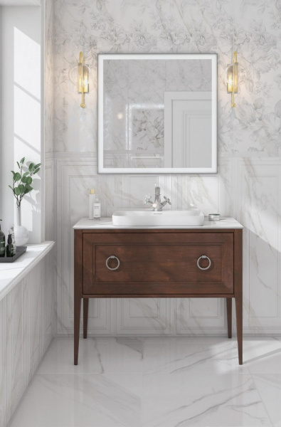 Столешница Kerama Marazzi Монте Тиберио 80 см, белый натуральный, PL3.SG50008220R\80