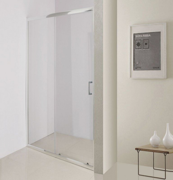 Душевая дверь BelBagno 1150x1850, прозрачное стекло, хромированный профиль, UNO-BF-1-115-C-Cr