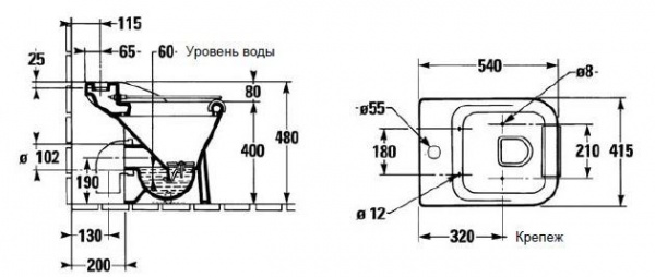 EN445-00 умывальник BEAUJON хозяйств (бел) EN445-00