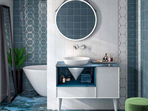 Столешница Kerama Marazzi Cono/Коно ониче синий, CO2.SG567502R\97