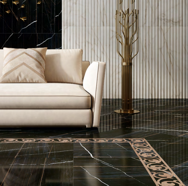 Керамическая плитка напольная Kerama Marazzi Милан Греппи черный 60x60 SG642102R