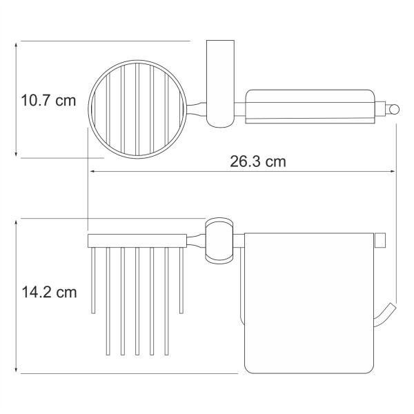 Держатель туалетной бумаги и освежителя WasserKRAFT Berkel K-6800, K-6859