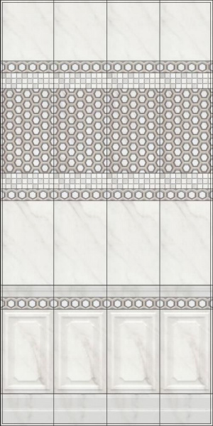 Плитка настенная Kerama Marazzi 25*40 Гран Пале белый панель 6357