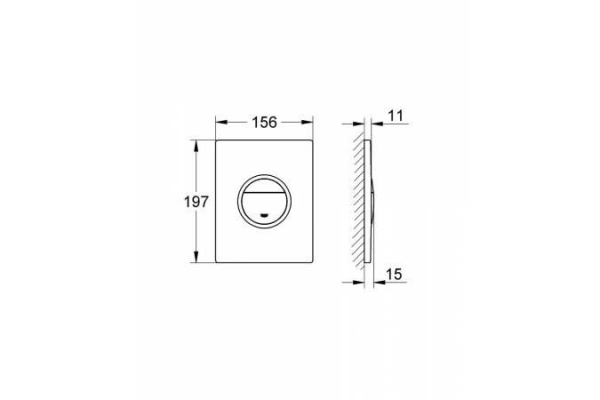 Клавиша смыва Grohe Nova Light, (3 режима смыва), хром, 38809000