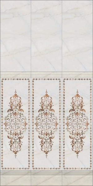 Керамическая плитка настенная Kerama Marazzi Милан Греппи белый 40x120x10, 14003R