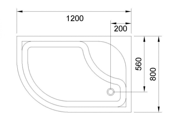 Душевой поддон Royal Bath 120х80х45 см, белый, правый, RB 8120BК-R