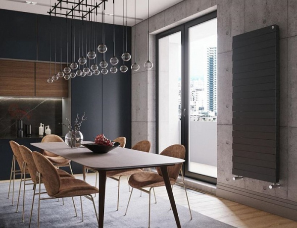 Радиатор биметаллический Royal Thermo PianoForte Tower 500 /Noir Sable - 22 секции, черный графитовы