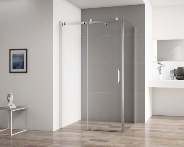 Боковая стенка Cezares Stylus Soft 80*195, универсальная, без пристенного профиля, прозрачное стекло