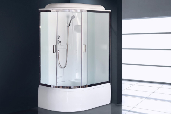 Гидромассажный бокс Royal Bath 120х80х217, матовое стекло, хромированный профиль, правая, RB 8120ВК1