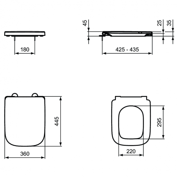 Сиденье и крышка стандарт Ideal Standard i.life B, T468201