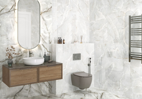 Керамогранит LCM Талисман Оникс кремовый / Talisman Onyx Crema полированный 600*600, 6060TLN01P