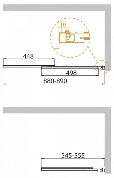 Шторка на ванну Cezares SLIDER-VF-11-90/150-C-Cr