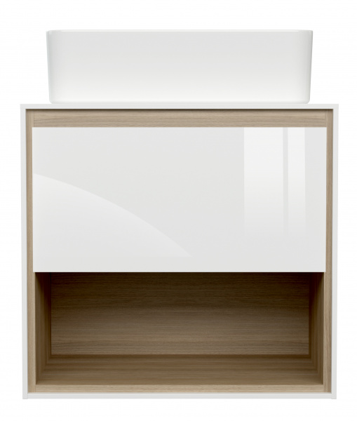 Тумба под раковину Cersanit с столешницей Лауна (Louna) 60, SP-SZ-LOU60-BL/Wh