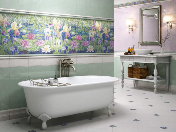 Бордюр 30х2,5 Сад Моне зеленый SPA017R
