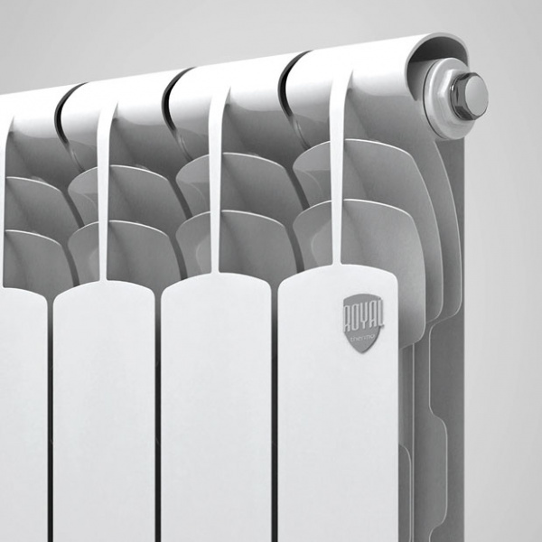 Радиатор биметаллический Royal Thermo Revolution Bimetall 350 - 8 секций, белый, RTRB35008