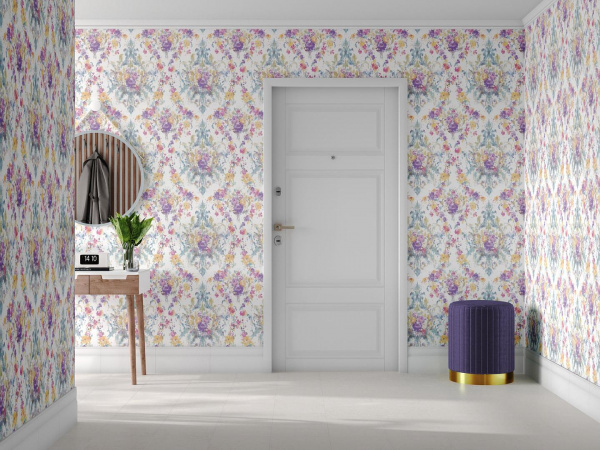 Обои виниловые Kerama Marazzi Эдем фон, бежево-серый, KM5809