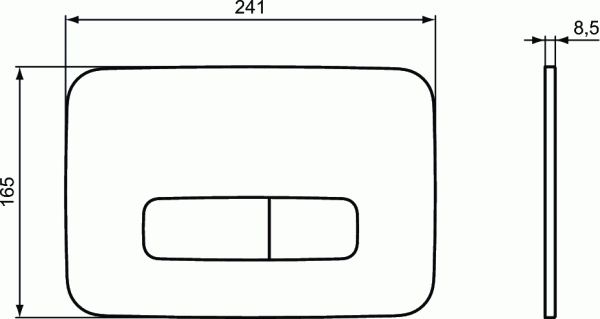 Механическая панель смыва Ideal Standard OLEAS M3, гл.хром, R0123AA