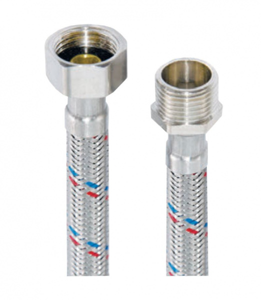 Гибкая подводка Krafter LUXe для воды в силиконовой оболочке  50 см, 1/2", вн. - нар., KRLux706