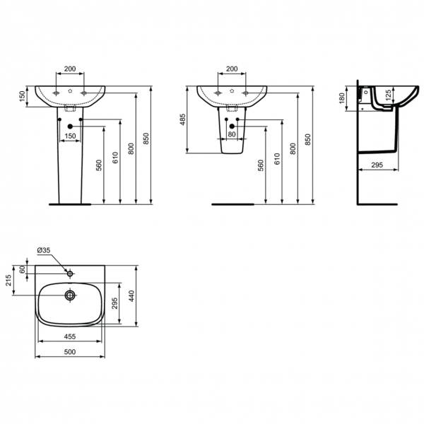 Пьедестал Ideal Standard IS i.life A, T471201