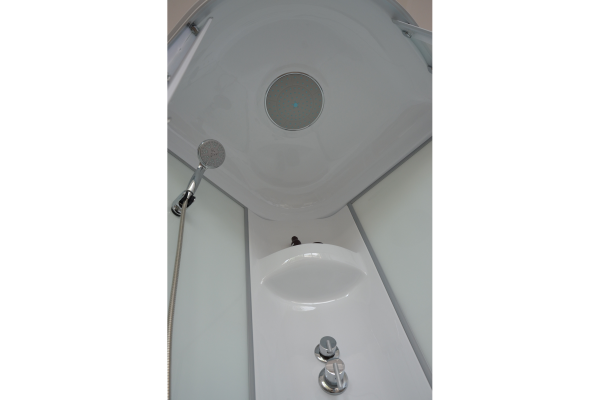 Гидромассажный бокс Royal Bath 80х80х217, белое/прозрачное стекло, хромированный профиль, RB 80HP7-W