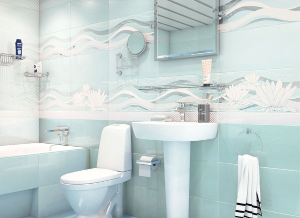 Плитка настенная AltaCera Люстер Аквамарин / Luster Aquamarine 249*500*7,5 WT9LST16