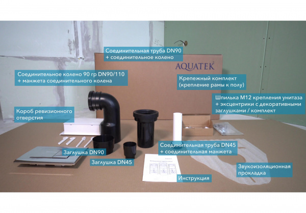 Инсталляция для унитаза Aquatek Sensor Standart 50 и панель смыва, INSE-0000001.36