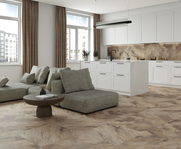 Керамогранит Laparet Миранда Браун 60x60 структурный, х9999286893