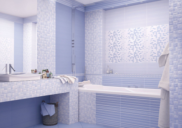 Керамическая плитка настенная AltaCera Лайнс синий / Lines Azul 249*500, WT9LNS03