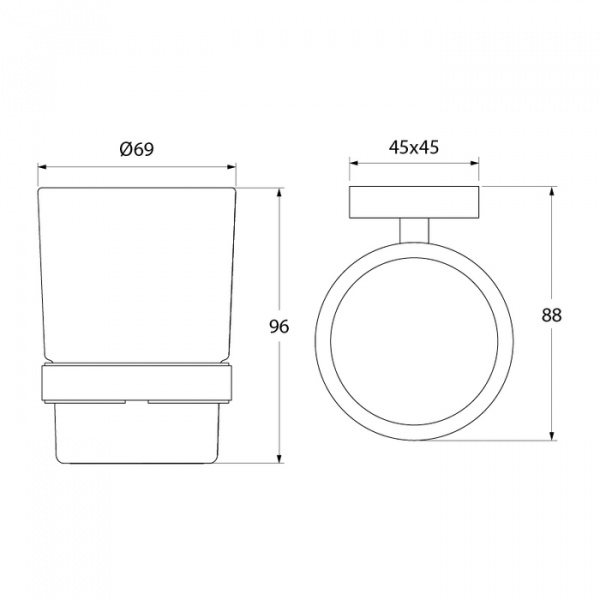 Подстаканник одинарный IDDIS Edifice, EDIMBG1i45